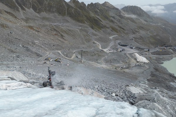 Baggern am Gletscher Baggern am Gletscher