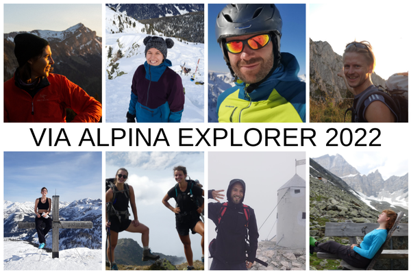 Via Alpina Explorer on the trail Via Alpina Explorer on the trail