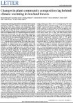 Changes in plant community composition lag behind climate warming in lowland forests