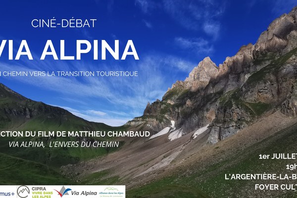 Ciné-débat sur l’itinérance pour les 20 ans de la Via alpina Ciné-débat sur l’itinérance pour les 20 ans de la Via alpina