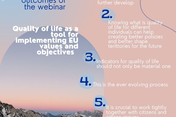 La qualité de vie comme outil de mise en œuvre des valeurs et des objectifs de l'UE La qualité de vie comme outil de mise en œuvre des valeurs et des objectifs de l'UE