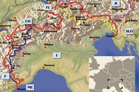 A piedi attraverso le Alpi