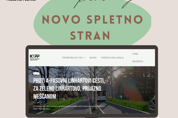 Predstavljamo novo spletno stran Koalicije za trajnostno prometno politiko Predstavljamo novo spletno stran Koalicije za trajnostno prometno politiko