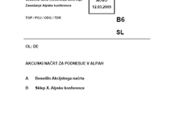 Akcijski načrt za podnebje v Alpah Akcijski načrt za podnebje v Alpah